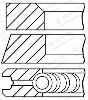 08-433200-00 Jeu de segments de piston — GOETZE 08-433200-00