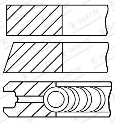 08-435700-00 Jeu de segments de piston — GOETZE 08-435700-00