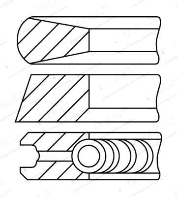 08-438800-10 Jeu de segments de piston — GOETZE 08-438800-10