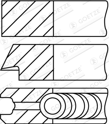 08-442900-30 Jeu de segments de piston — GOETZE 08-442900-30