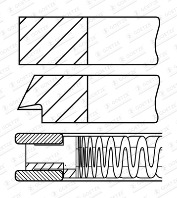 08-448500-00 Jeu de segments de piston — GOETZE 08-448500-00