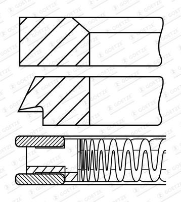 08-450400-00 Jeu de segments de piston — GOETZE 08-450400-00