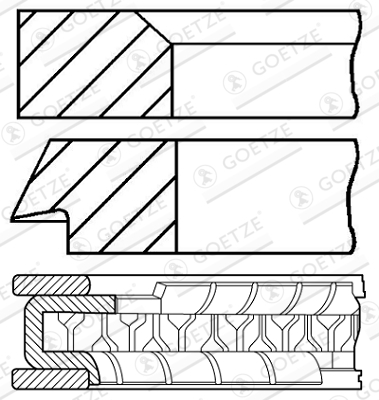 08-849200-50 Jeu de segments de piston — GOETZE 08-849200-50