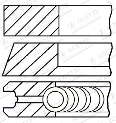 08-990100-00 Jeu de segments de piston — GOETZE 08-990100-00