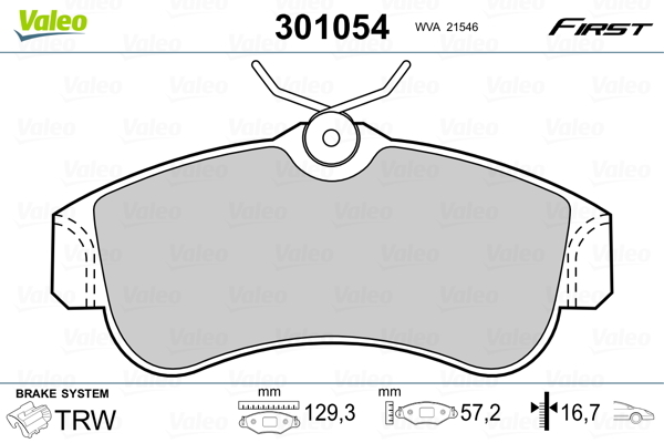 301054 Jeu de plaquettes de frein à disque — IJS 30-1054