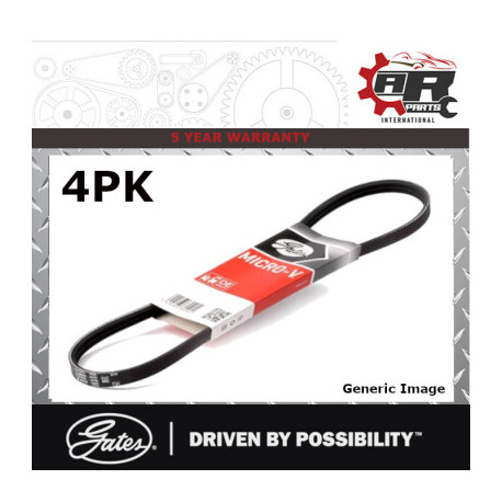 Courroie trapézoïdale à nervures GATES 4 PK 860 (Remplace 48354) — BMW / CITROËN / FORD / MAZDA — COURROIE POLY-V 4PK860