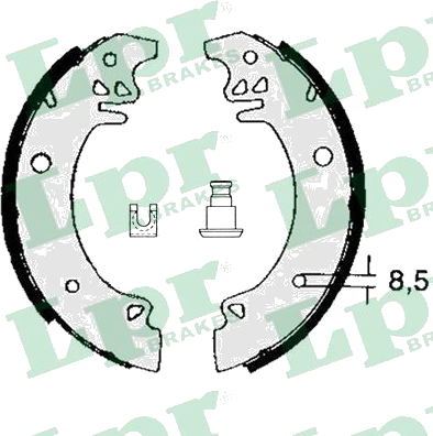 02750 Jeu de mâchoires de frein — LPR 02750