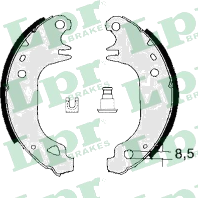 03110 Jeu de mâchoires de frein — LPR 03110