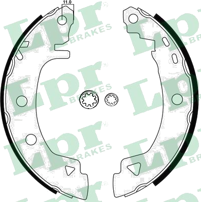 04920 Jeu de mâchoires de frein — LPR 04920