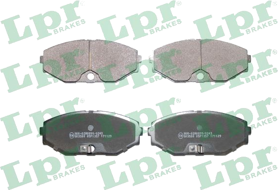 05P1357 Jeu de plaquettes de frein à disque — LPR 05P1357