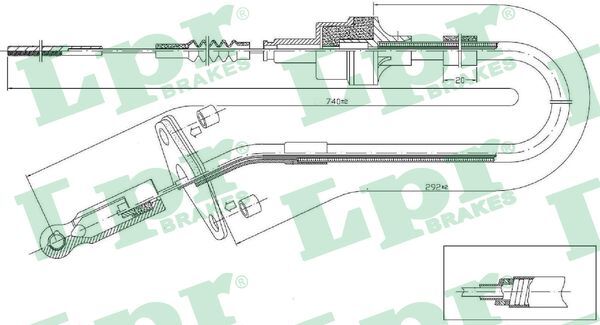C0132C Câble d'embrayage — LPR C0132C