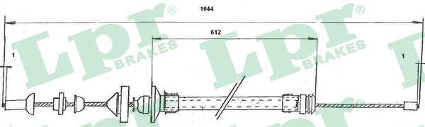 C0176C Câble d'embrayage — LPR C0176C