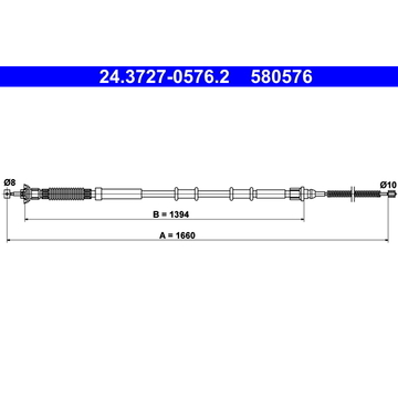C0182B Câble de frein de stationnement — LPR C0182B