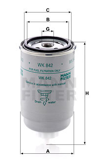 WK 842 Fuel filter — 00000036 M355