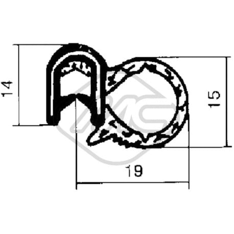 Joint de porte — METALCAUCHO 00601