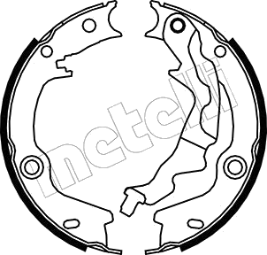 53-0187 Jeu de mâchoires de frein de stationnement — METELLI 53-0187