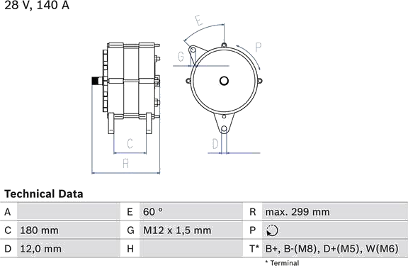 0 986 044 060 Alternateur — NRF 571497