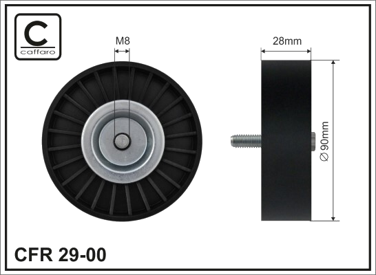 29-00 Galet enrouleur de courroie accessoire — PLEKSAN 2900