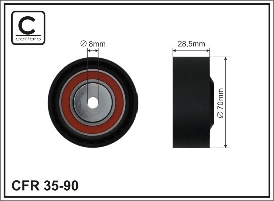 35-90 Galet tendeur de courroie accessoire — PLEKSAN 3590