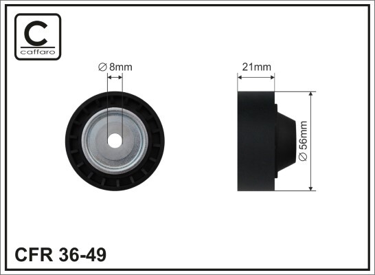 36-49 Galet enrouleur de courroie accessoire — PLEKSAN 3649