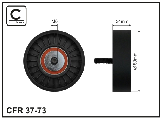 37-73 Galet enrouleur de courroie accessoire — PLEKSAN 3773