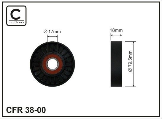 38-00 Galet tendeur de courroie accessoire — PLEKSAN 3800
