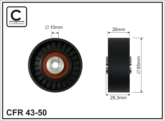 43-50 Galet enrouleur de courroie accessoire — PLEKSAN 4350
