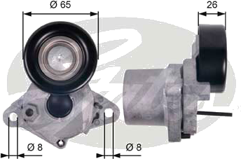 T39123 Galet tendeur de courroie accessoire — SOREA T39123