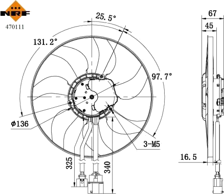 470111 Ventilateur de radiateur — FARBA 470111